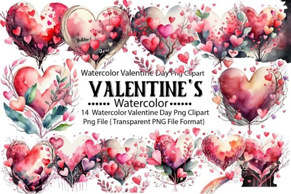 A Designer's Review: Using Watercolor Graphics for Valentine Print Templates