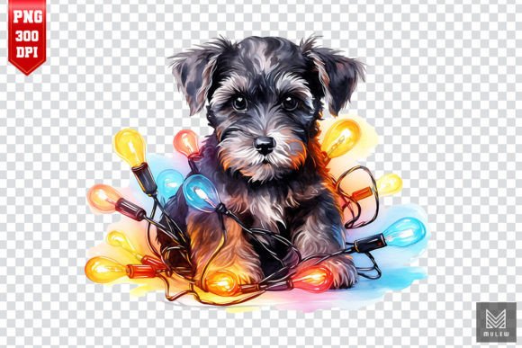 A Festive Schnauzer Clipart for Crafts & Graphics