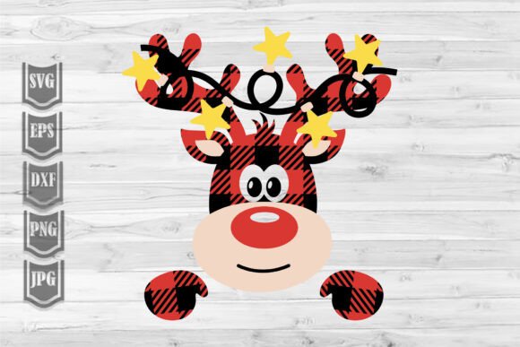 Buffalo Plaid Moose: A Stylistic Holiday Graphic Asset