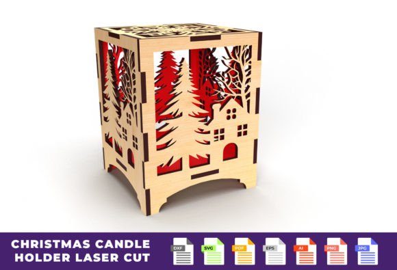 Christmas Candle Holder Laser Cut 03: A Winter Amp Must-Have