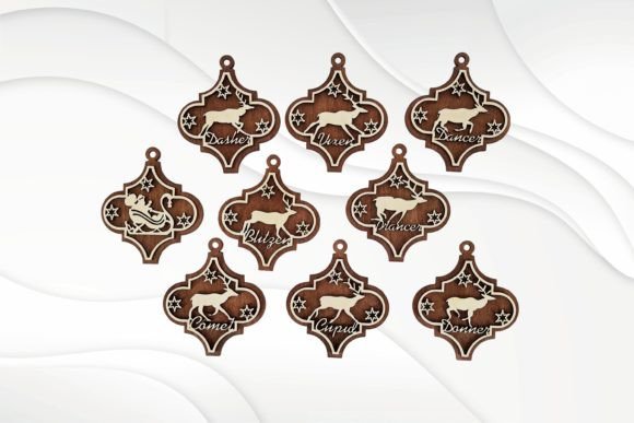Christmas Decor, Deers Santa: A Laser Cutting Winter Amp Asset