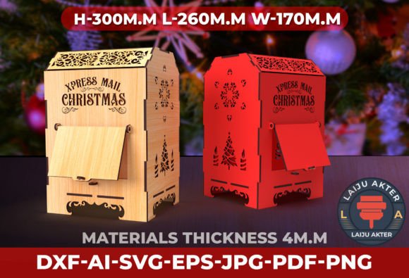 Christmas Mail Box - A Festive Laser Cutting Asset for Winter Amp