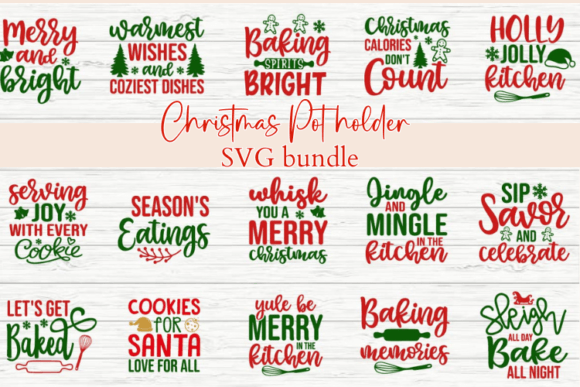 Christmas Oven Mitt SVG Bundle: Perfect for Winter Amp Laser Cutting