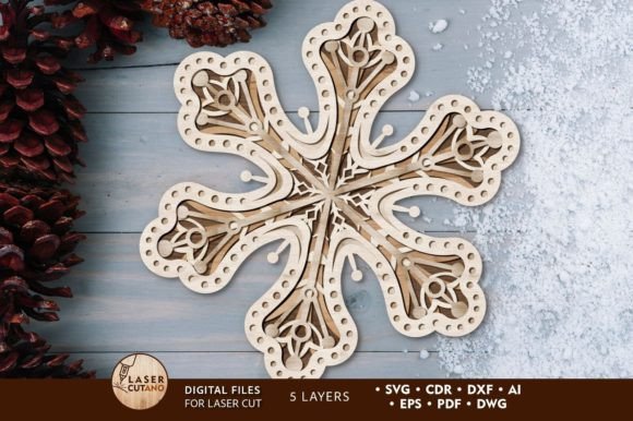 Christmas Snowflakes Multilayer File for Winter Amp Laser Cutting