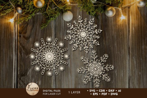 Christmas Snowflakes SET: A Winter Amp Laser Cutting Delight