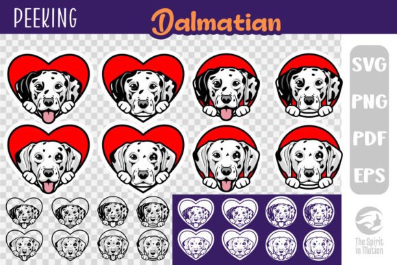 Peeking Dalmatian Graphics for Crafts & Branding