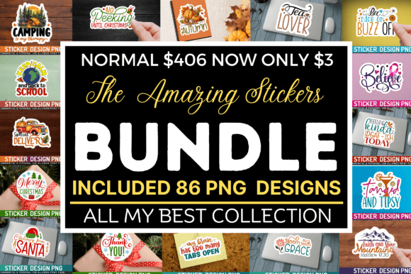 The Amazing Stickers Bundle: A Graphic Design Asset for Crafting Clickable Content