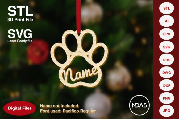 Winter Amp Dog Paw Ornament: A Laser Cutting Delight