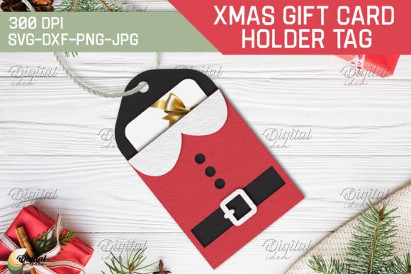 Winter Amp Santa SVG: A Festive Laser Cut Gift Card Tag